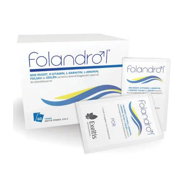 Folandrol mio-inozit, folsav, szelén és antioxidáns tartalmú por - 60 tasak 1 Folandrol mio-inozit, folsav, szelén és antioxidáns tartalmú por - 60 tasak