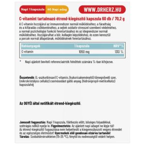 Dr. Herz C-vitamin 1050 mg PURE kapszula - 60db - Image 2