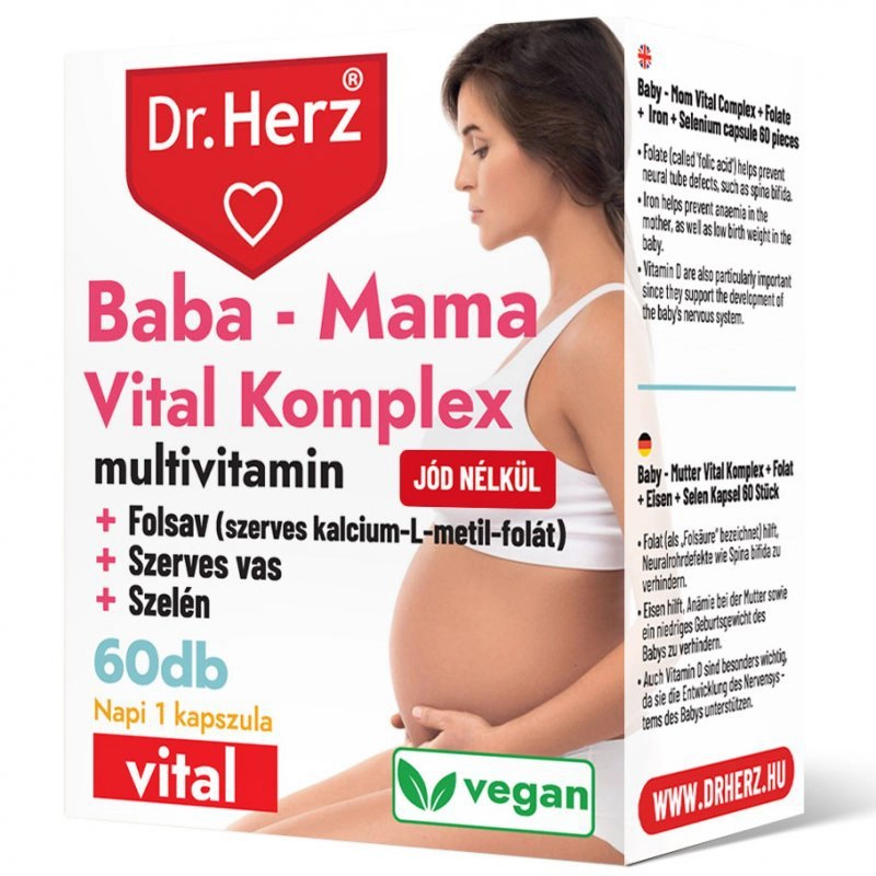 Dr. Herz Baba-Mama Vital Komplex kapszula - 60db 1 Dr. Herz Baba-Mama Vital Komplex kapszula - 60db