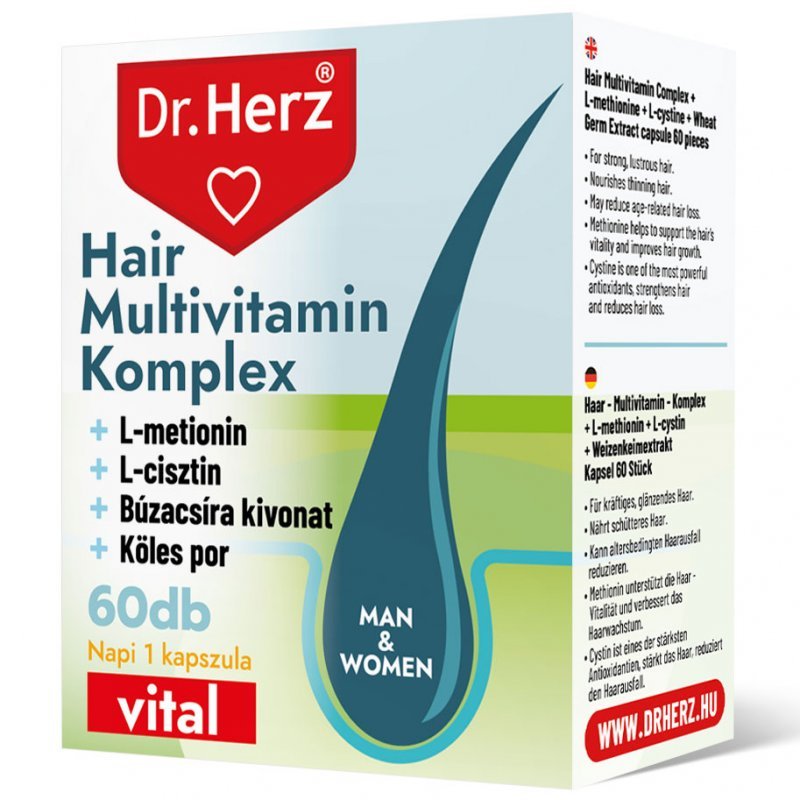 Dr. Herz Hair Multivitamin Komplex kapszula - 60db 1 Dr. Herz Hair Multivitamin Komplex kapszula - 60db