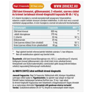 Dr. Herz Zöld Kávé Forte + C-vitamin + Glükomannán kapszula - 60db 3 Dr. Herz Zöld Kávé Forte + C-vitamin + Glükomannán kapszula - 60db - Image 2