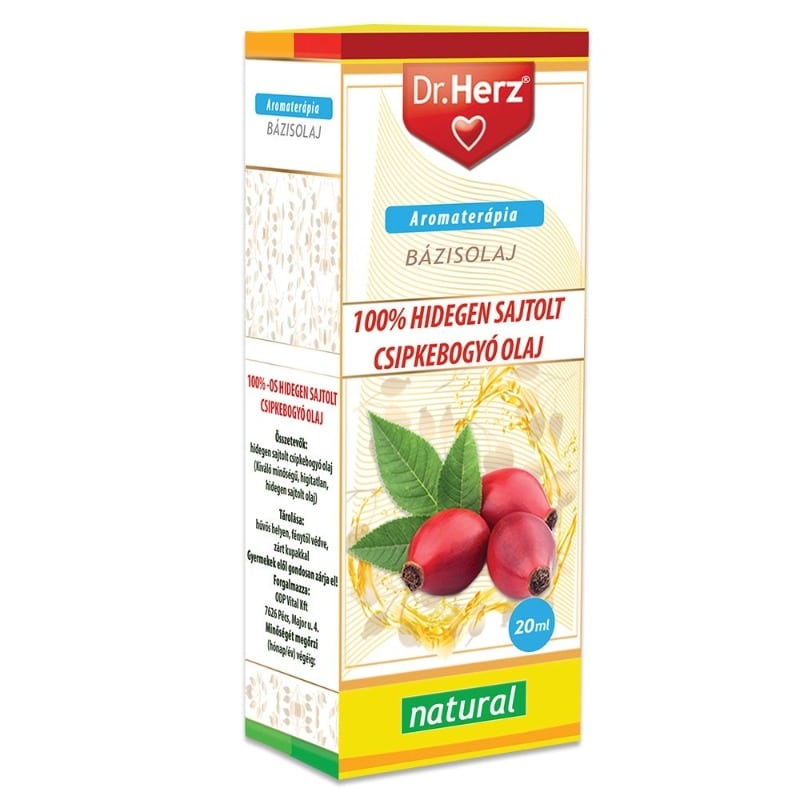 Dr. Herz 100% Hidegen Sajtolt Csipkebogyó Olaj - 20ml 1 Dr. Herz 100% Hidegen sajtolt csipkebogyóolaj - 20ml