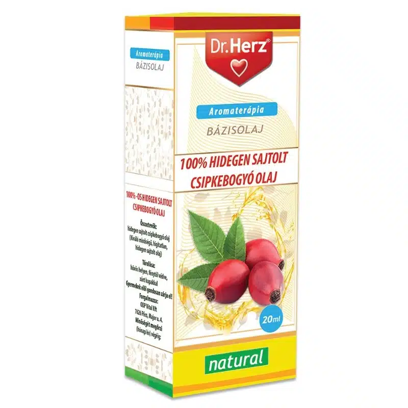 Dr. Herz 100% Hidegen Sajtolt Csipkebogyó Olaj - 20ml 1 Dr. Herz 100% Hidegen sajtolt csipkebogyóolaj - 20ml