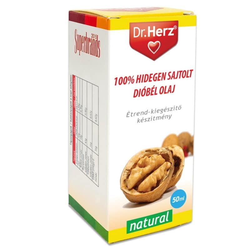Dr. Herz 100% Hidegen Sajtolt Dióbél olaj - 50ml 1 Dr. Herz Dióbél olaj 100% hidegen sajtolt - 50ml