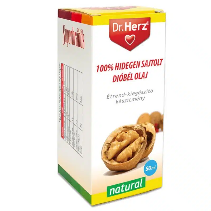 Dr. Herz 100% Hidegen Sajtolt Dióbél olaj - 50ml 1 Dr. Herz Dióbél olaj 100% hidegen sajtolt - 50ml