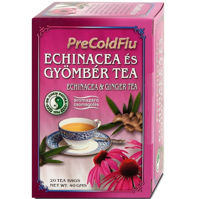 Dr. Chen PreColdFlu Echinacea és Gyömbér tea - 20filter 1 Dr. Chen PreColdFlu Tea Echinacea és gyömbér tea - 20filter
