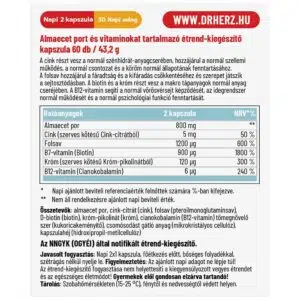 Dr. Herz Almaecet por + Biotin + Folsav kapszula - 60db 3 Dr. Herz Almaecet por + Biotin + Folsav kapszula - 60db - Image 2