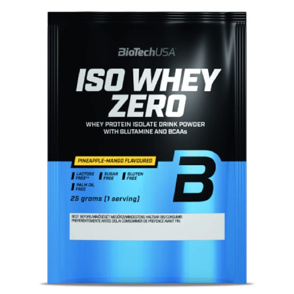 BioTech USA IsoWhey ZERO ananász-mangó - 10x25g 1 BioTech USA 100% IsoWhey ZERO Lactose Free ananász-mangó - 10x25g