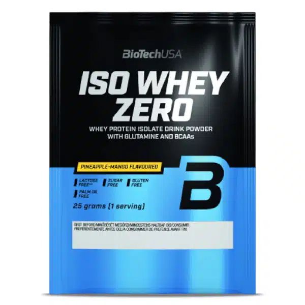 BioTech USA IsoWhey ZERO ananász-mangó - 10x25g 1 BioTech USA 100% IsoWhey ZERO Lactose Free ananász-mangó - 10x25g