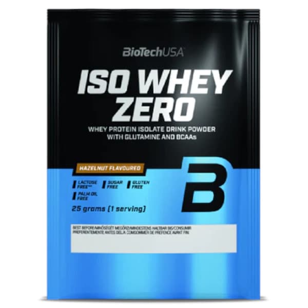 BioTech USA IsoWhey ZERO mogyoró - 10x25g 1 BioTech USA 100% IsoWhey ZERO Lactose Free mogyoró - 10x25g