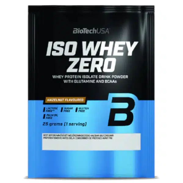 BioTech USA IsoWhey ZERO mogyoró - 10x25g 1 BioTech USA 100% IsoWhey ZERO Lactose Free mogyoró - 10x25g