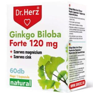Dr. Herz Ginkgo Biloba Forte 120mg + Szerves Magnézium + Szerves Cink kapszula - 60db