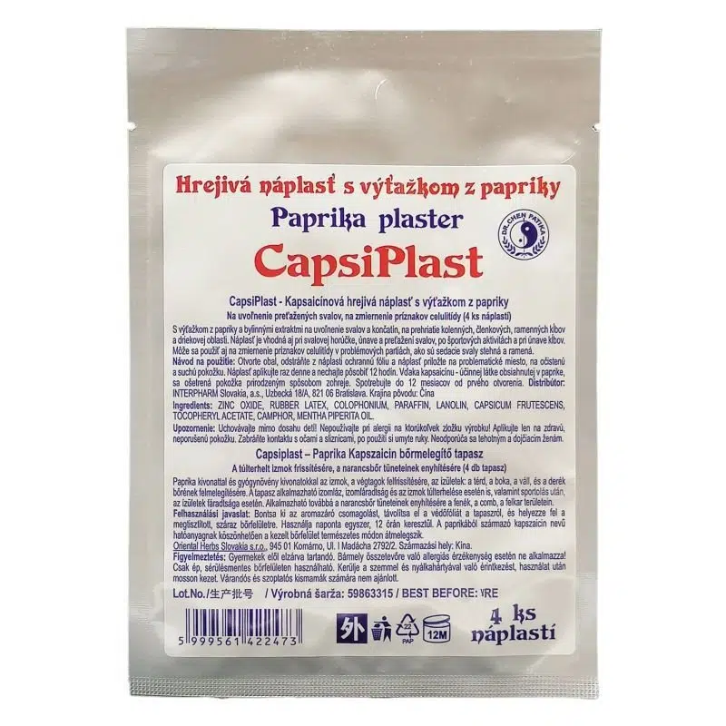 Dr. Chen paprika hőtapasz - 4db 1 Dr. Chen paprika hőtapasz - 4db
