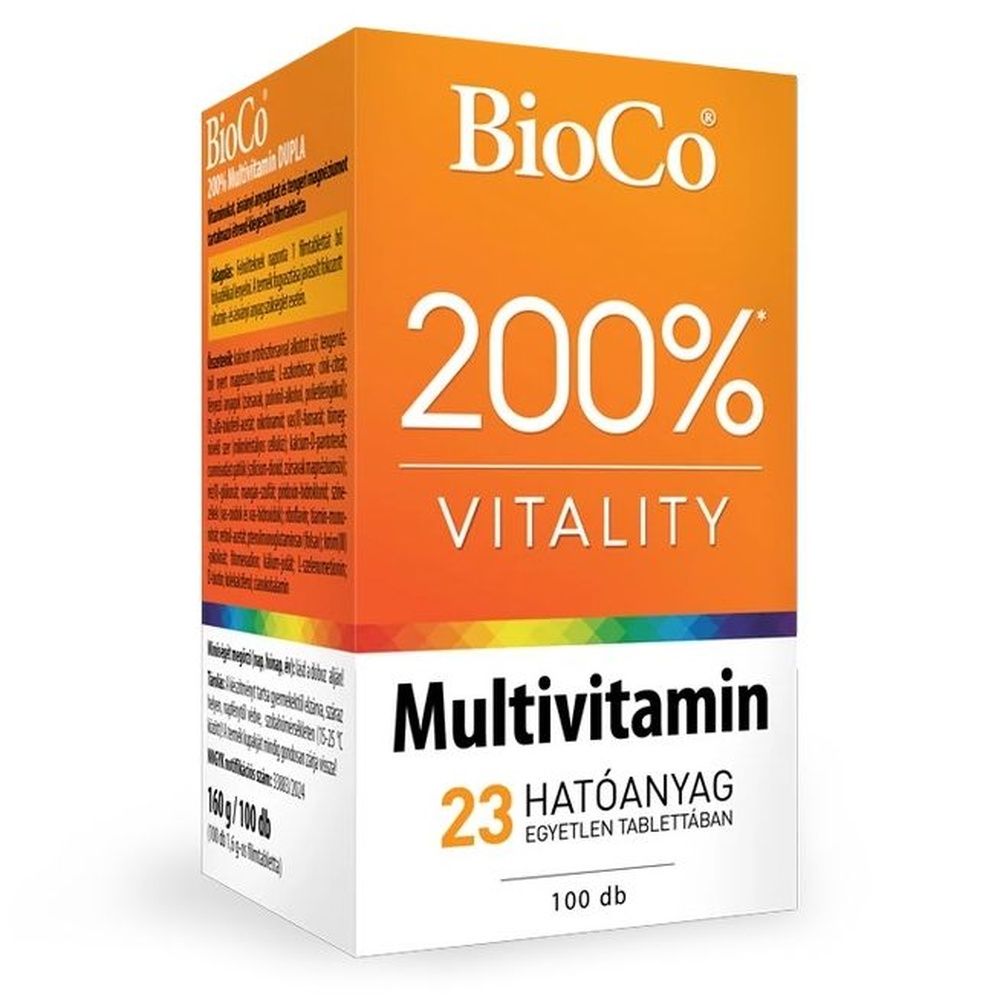 BioCo 200% Vitality Multivitamin Dupla filmtabletta - 100db 1 BioCo 200% Vitality Multivitamin Dupla filmtabletta - 100db