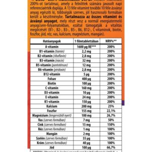 BioCo 200% Vitality Multivitamin Dupla filmtabletta - 100db 3 BioCo 200% Vitality Multivitamin Dupla filmtabletta - 100db - Image 2