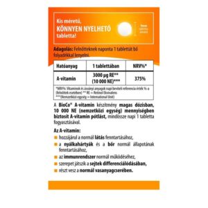 BioCo A-vitamin 10 000 NE MEGAPACK - 120db 3 BioCo A-vitamin 10 000 NE MEGAPACK - 120db - Image 2
