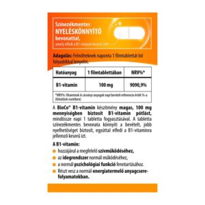 BioCo B1-vitamin 100 mg MEGAPACK - 80db - Image 2