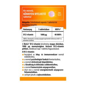 BioCo B12-vitamin 1000mcg tabletta - 60db 3 BioCo B12-vitamin 1000mcg tabletta - 60db - Image 2