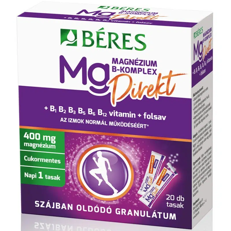 Béres Magnézium B-Komplex Direkt 400mg granulátum - 20 tasak 1 Béres Magnézium B-Komplex Direkt 400mg granulátum - 20 tasak