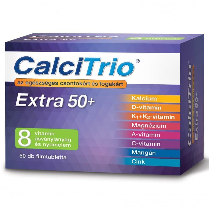 CalciTrio Extra 50+ filmtabletta - 50db 1 CalciTrio Extra 50+ filmtabletta - 50db