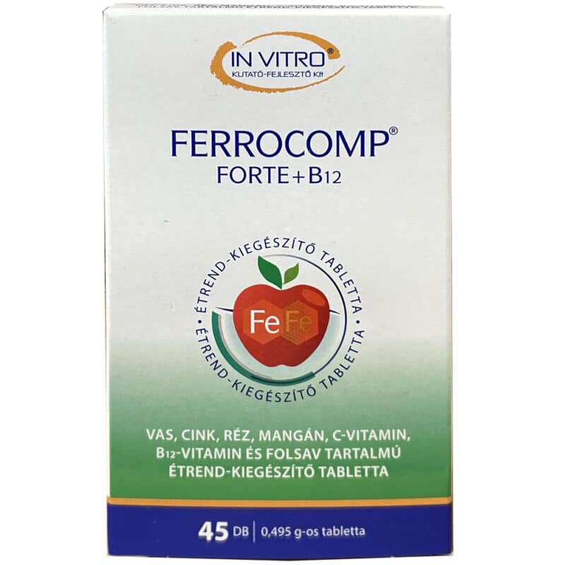 Ferrocomp Forte + B12-vitamin tabletta - 45db 1 Ferrocomp Forte B12-vitamin tabletta - 45db