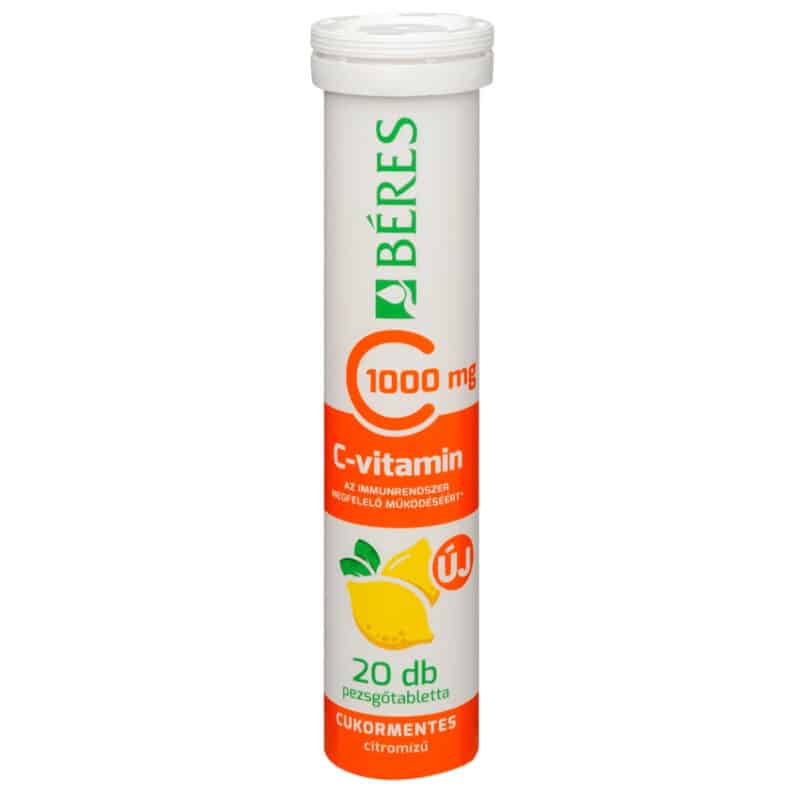Béres C-vitamin 1000 mg cukormentes pezsgőtabletta - 20db 1 Béres C-vitamin 1000 mg cukormentes pezsgőtabletta - 20db