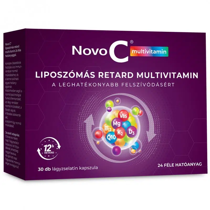 Novo C Liposzómás Retard Multivitamin lágyzselatin kapszula - 30db 1 Novo C Liposzómás Retard Multivitamin lágyzselatin kapszula - 30db