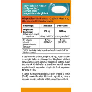BioCo Magnézium-biszglicinát + bioakítv B6 MEGAPACK - 90db 3 BioCo Magnézium-biszglicinát + bioakítv B6 MEGAPACK - 90db - Image 2
