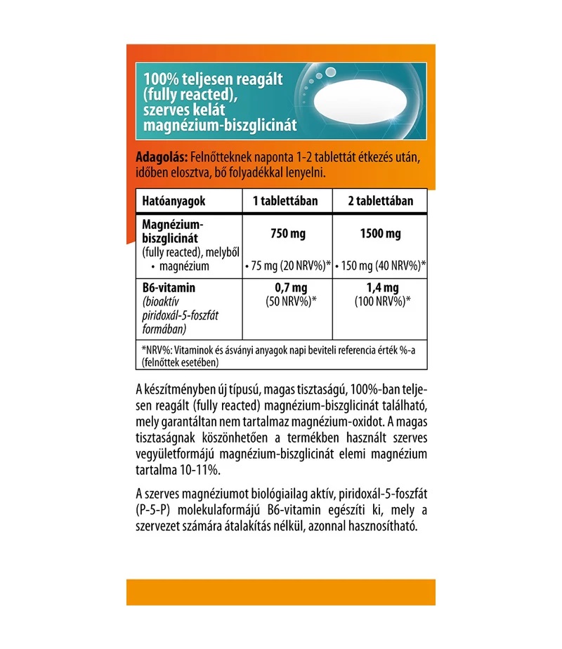 BioCo Magnézium-biszglicinát + bioakítv B6 MEGAPACK - 90db 2 BioCo Magnézium-biszglicinát + bioakítv B6 MEGAPACK - 90db - Image 2