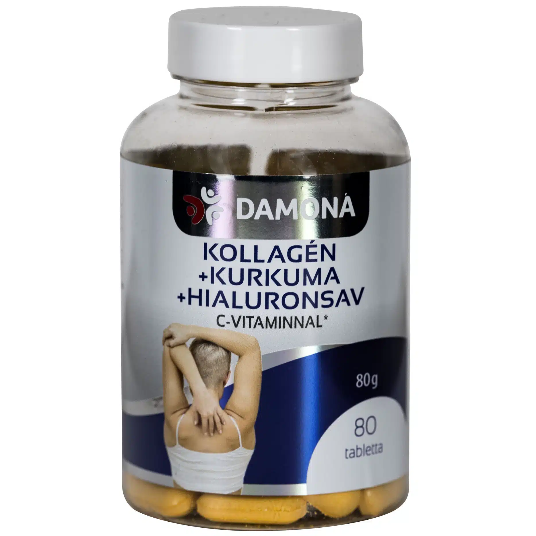 Damona Kollagén + Kurkuma + Hialuronsav + C-vitamin tabletta - 80db 1 Damona Kollagén + Kurkuma + Hialuronsav + C-vitamin tabletta - 80db