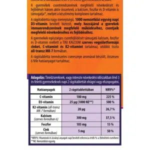 BioCo TINI-KALCIUM rágótabletta - 90db 3 BioCo TINI-KALCIUM rágótabletta - 90db - Image 2