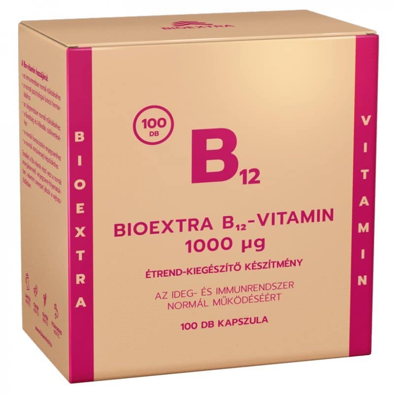 Bioextra B12-vitamin 1000µg kapszula - 100db 1 Bioextra B12-vitamin 1000µg kapszula - 100db
