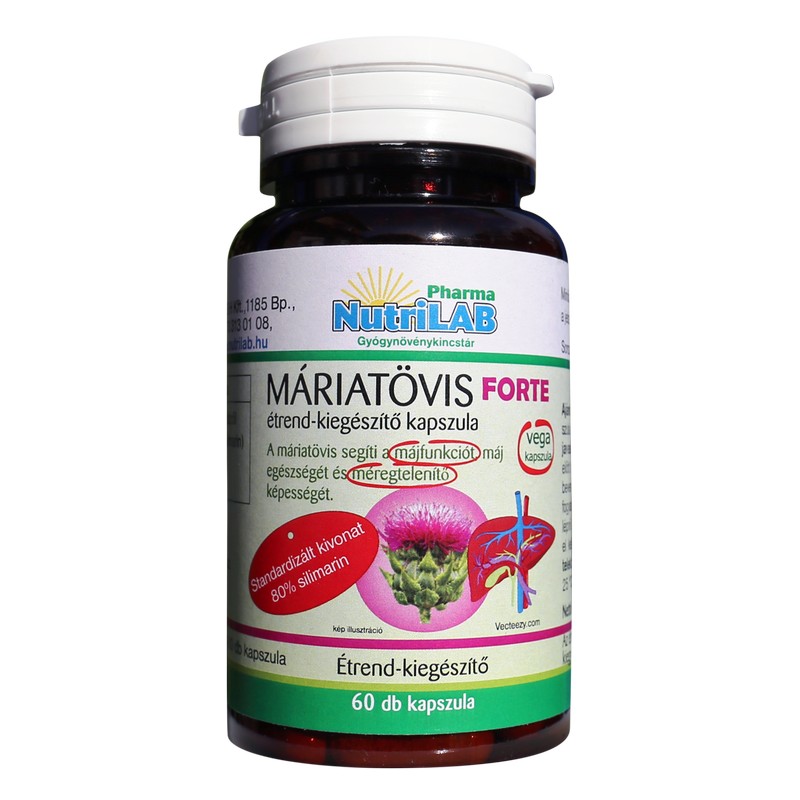 Nutrilab Máriatövis Forte kapszula - 60db 1 Nutrilab Máriatövis Forte kapszula - 60db