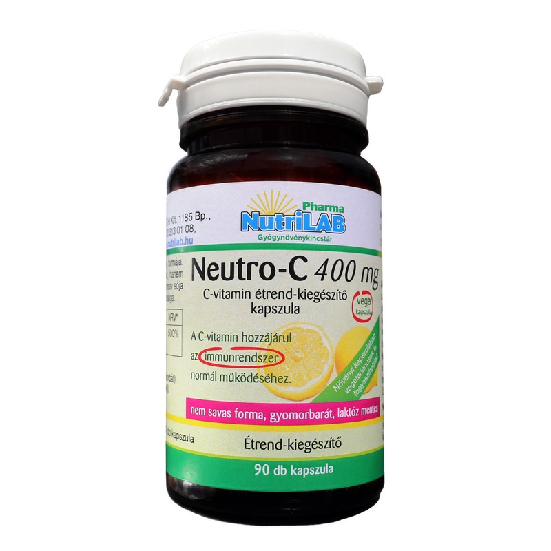 Nutrilab Neutro-C Vitamin 400mg kapszula - 90db 1 Nutrilab Neutro-C Vitamin 400mg kapszula - 90db
