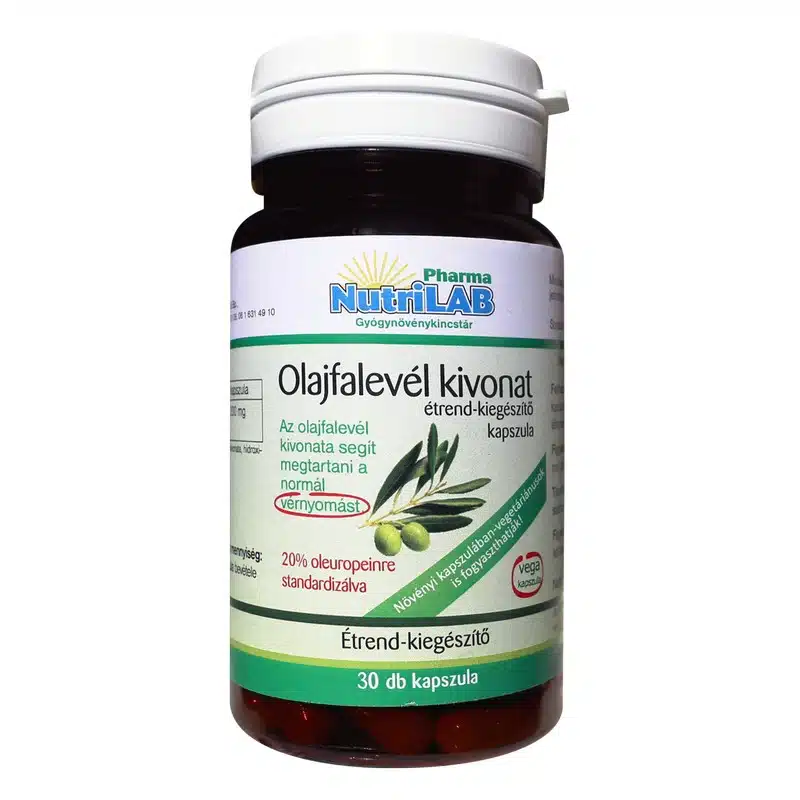 Nutrilab Olajfalevél kivonat kapszula - 30db 1 Nutrilab olajfalevél kivonat kapszula - 30db