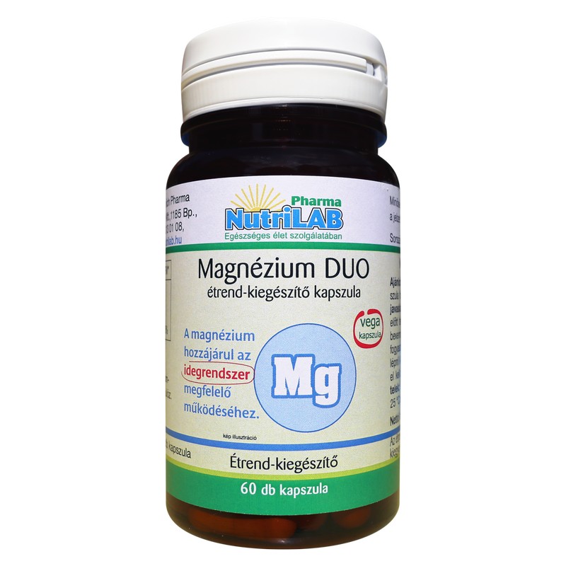 Nutrilab Magnézium DUO kapszula - 60db 1 Nutrilab Duo-Magnézium kapszula - 60db