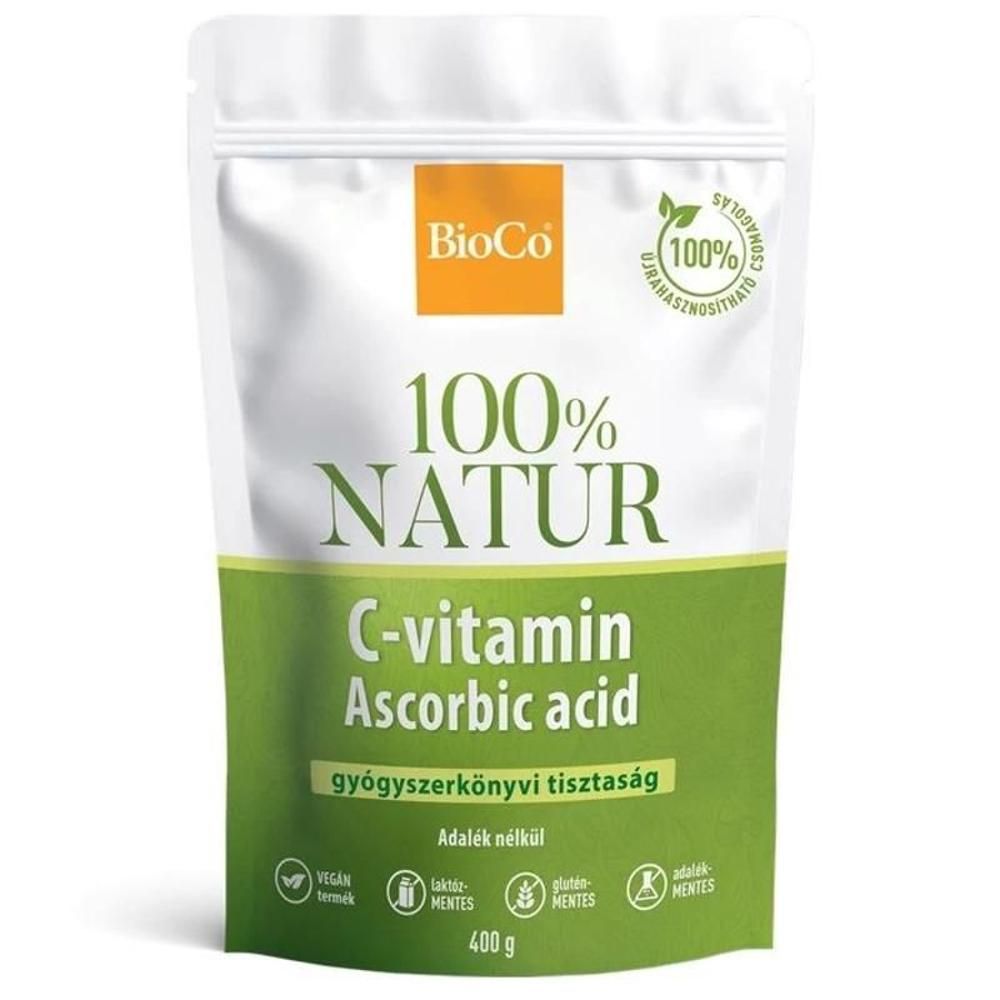 BioCo 100% NATUR C-vitamin Aszkorbin sav por - 400g 1 BioCo 100% NATUR C-vitamin Aszkorbin sav por - 400g
