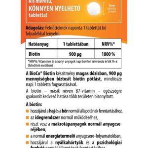 BioCo Biotin 900μg tabletta - 90db 3 BioCo Biotin 900μg tabletta - 90db - Image 2