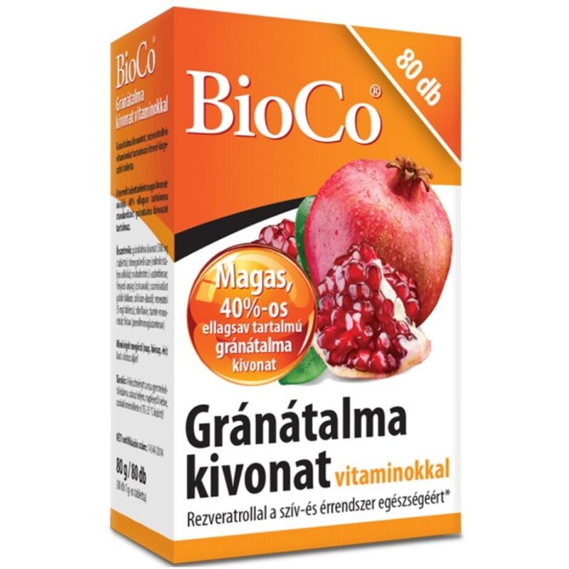 BioCo Gránátalma kivonat vitaminokkal - 80db 1 BioCo gránátalma tabletta - 80db