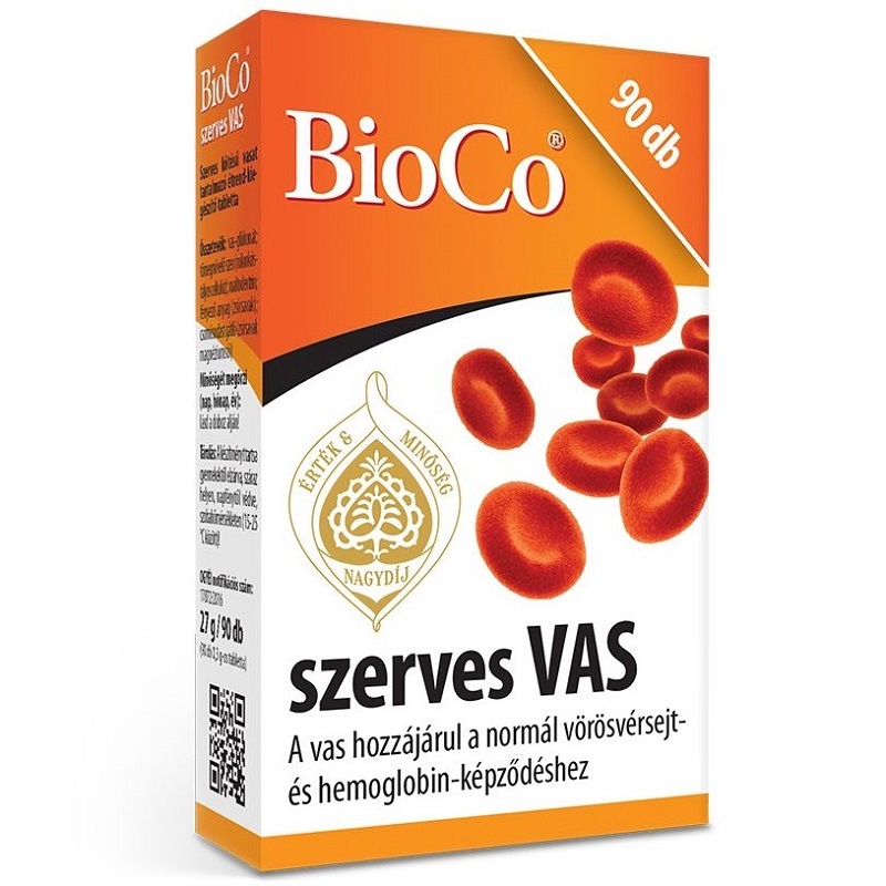 BioCo szerves VAS tabletta - 90db 1 BioCo Szerves vas tabletta - 90db
