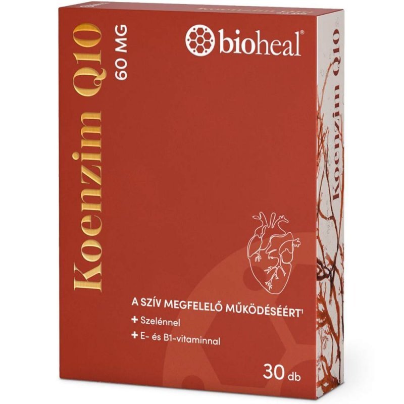 Bioheal Koenzim Q10 szelénnel + E- és B1-vitaminnal lágyzselatin kapszula - 30db 1 Bioheal Koenzim Q10 szelénnel + E- és B1-vitaminnal lágyzselatin kapszula - 30db