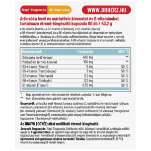 Dr. Herz Articsóka Vegan Komplex kapszula - 60db 3 Dr. Herz Articsóka Vegan Komplex kapszula - 60db - Image 2