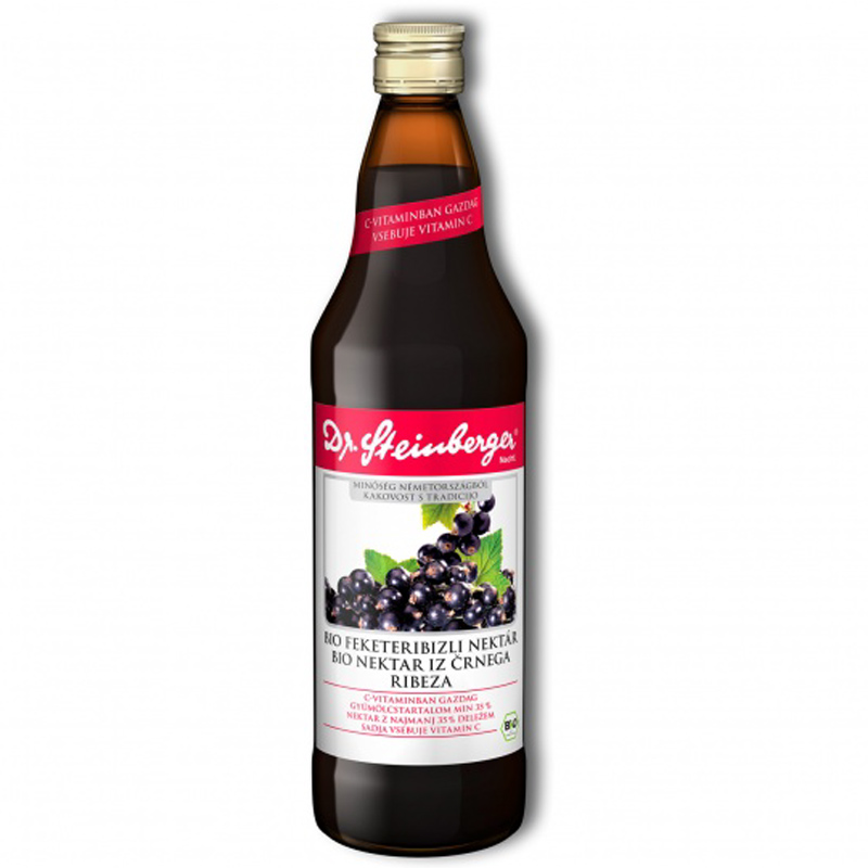 Dr. Steinberger BIO feketeribizlilé nektár - 750ml 1 Dr. Steinberger BIO feketeribizlilé nektár - 750ml