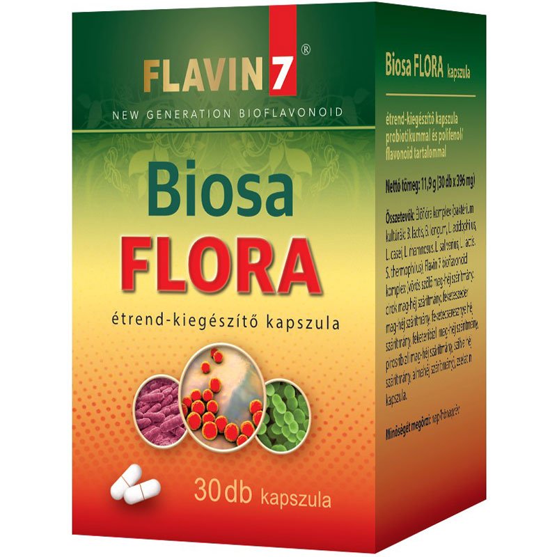 Flavin7 Biosa Flora kapszula - 30db 1 Flavin7 Biosa Flora probiotikum kapszula - 30db