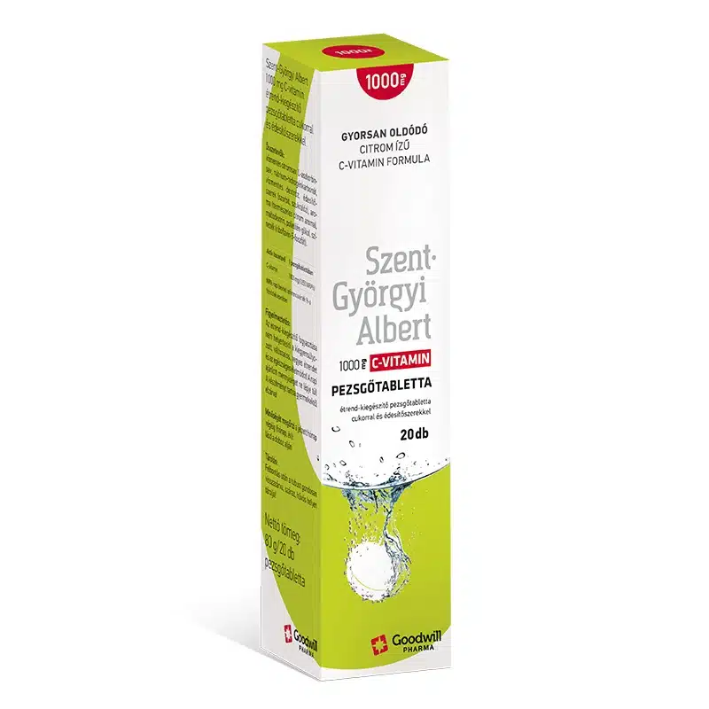 Goodwill Szent-Györgyi Albert C-vitamin 1000mg pezsgőtabletta - 20db 1 Goodwill Szent-Györgyi Albert C-vitamin 1000mg pezsgőtabletta - 20db