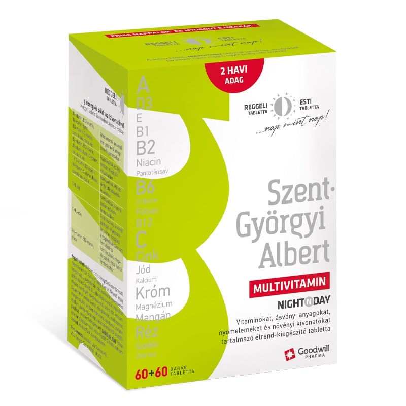 Goodwill Szent-Györgyi Albert Multivitamin tabletta - 60+60db 1 Goodwill Szent-Györgyi Albert Multivitamin tabletta - 60+60db