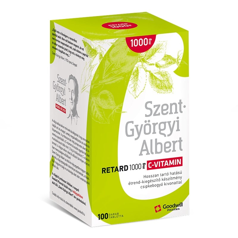 Goodwill Szent-Györgyi Albert Retard C-vitamin 1000mg tabletta - 100db 1 Goodwill Szent-Györgyi Albert Retard C-vitamin 1000mg tabletta - 100db