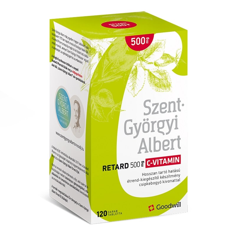 Goodwill Szent-Györgyi Albert Retard C-vitamin 500mg tabletta - 120db 1 Goodwill Szent-Györgyi Albert Retard C-vitamin 500mg tabletta - 120db