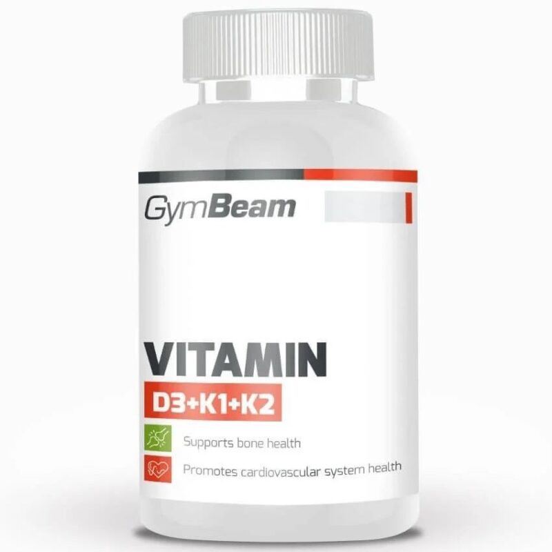 GymBeam D3+K1+K2-vitamin kapszula - 60db 1 GymBeam D3+K1+K2-vitamin kapszula - 60db