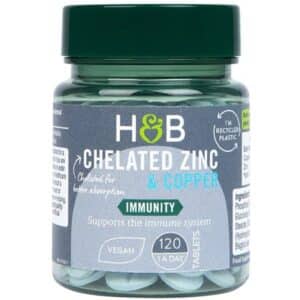 H&B Cink 15mg+Réz tabletta - 120db
